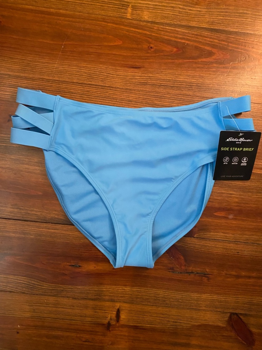 Women’s Bikini Brief  Wide Side Strap Misty Blue NWT Size XL